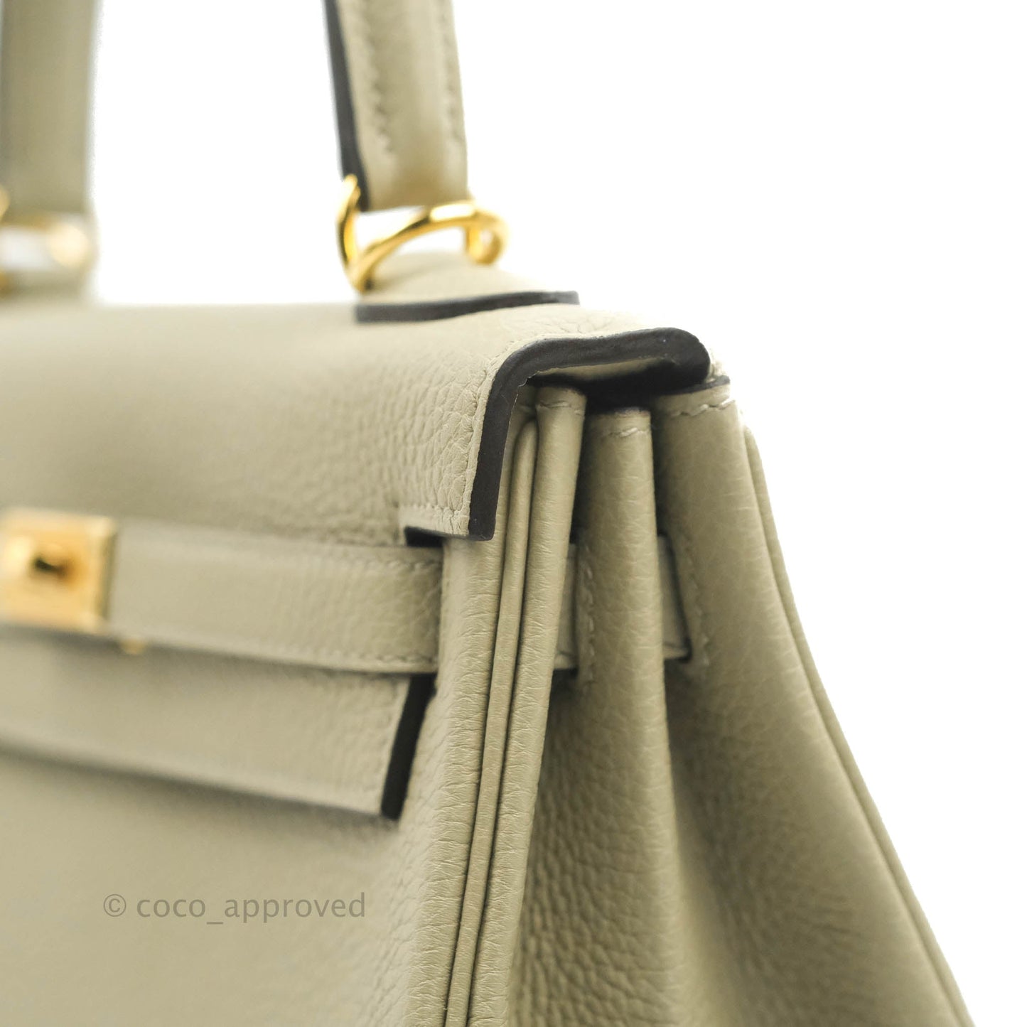 [DM to purchase] Hermès Retourne Taurillon Kelly 25 Sauge Togo Gold Hardware