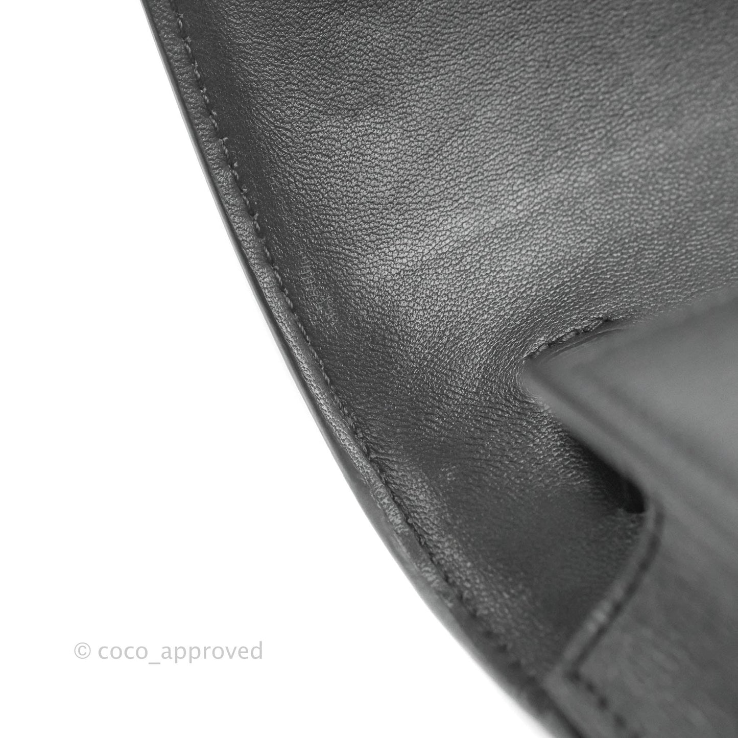 Celine Medium Classic Box Flap Dark Grey Liege Calfskin