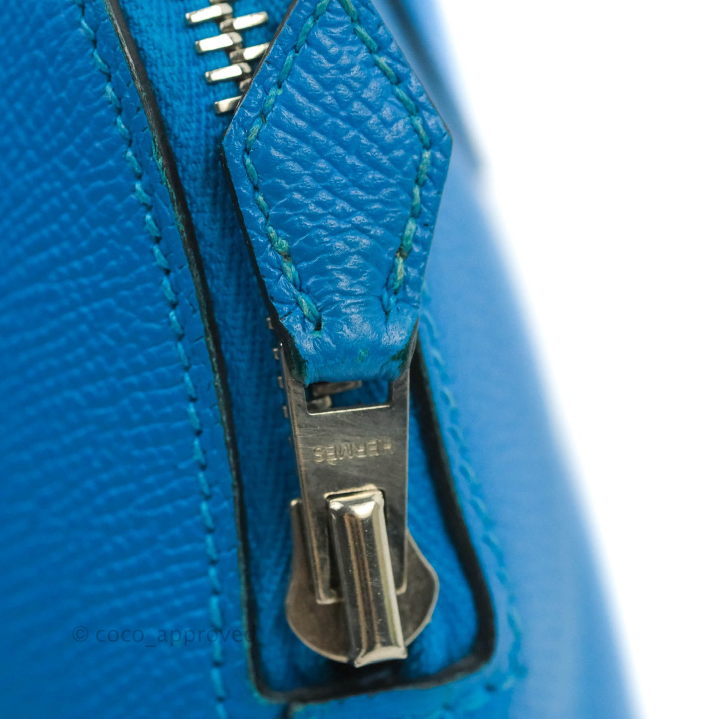 Hermès Bolide 27 Blue Epsom Silver Hardware