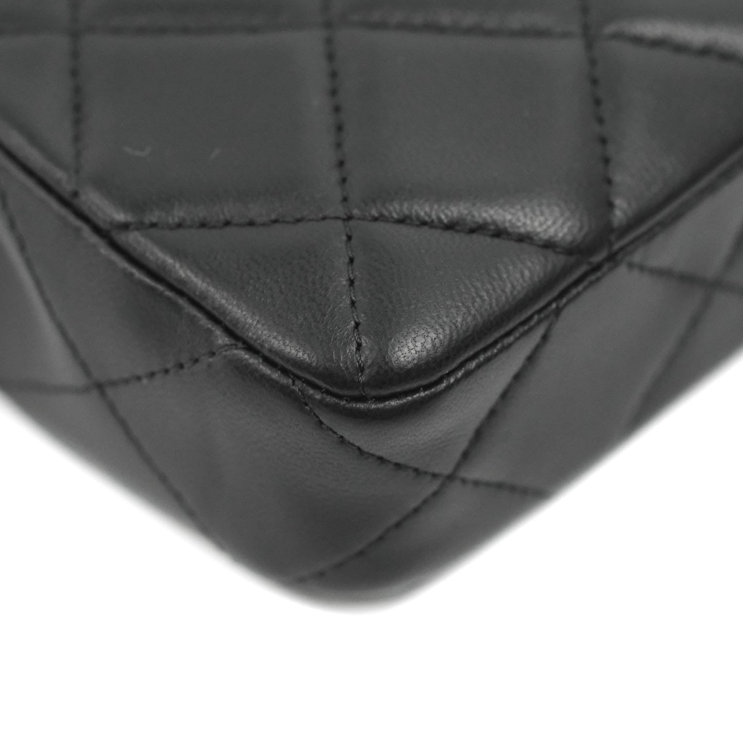 Chanel Mini Clutch With Chain Black Lambskin Gold Hardware 22C