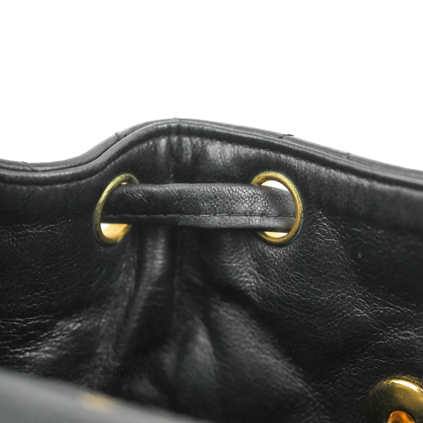 Chanel Vintage CC Duma Backpack Black Lambskin 24K Gold Hardware