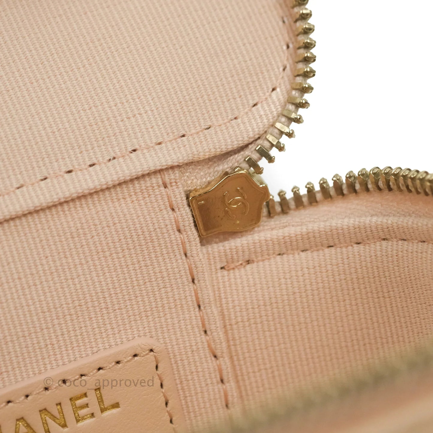 Chanel Mini Vanity With Chain Rose Clair Pink Caviar Gold Hardware