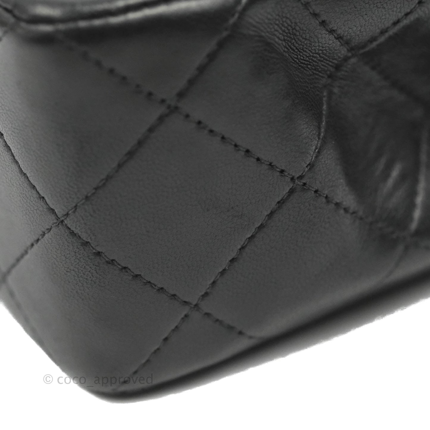 Chanel Classic Vintage Small S/M Flap Black Lambskin 24K Gold Hardware