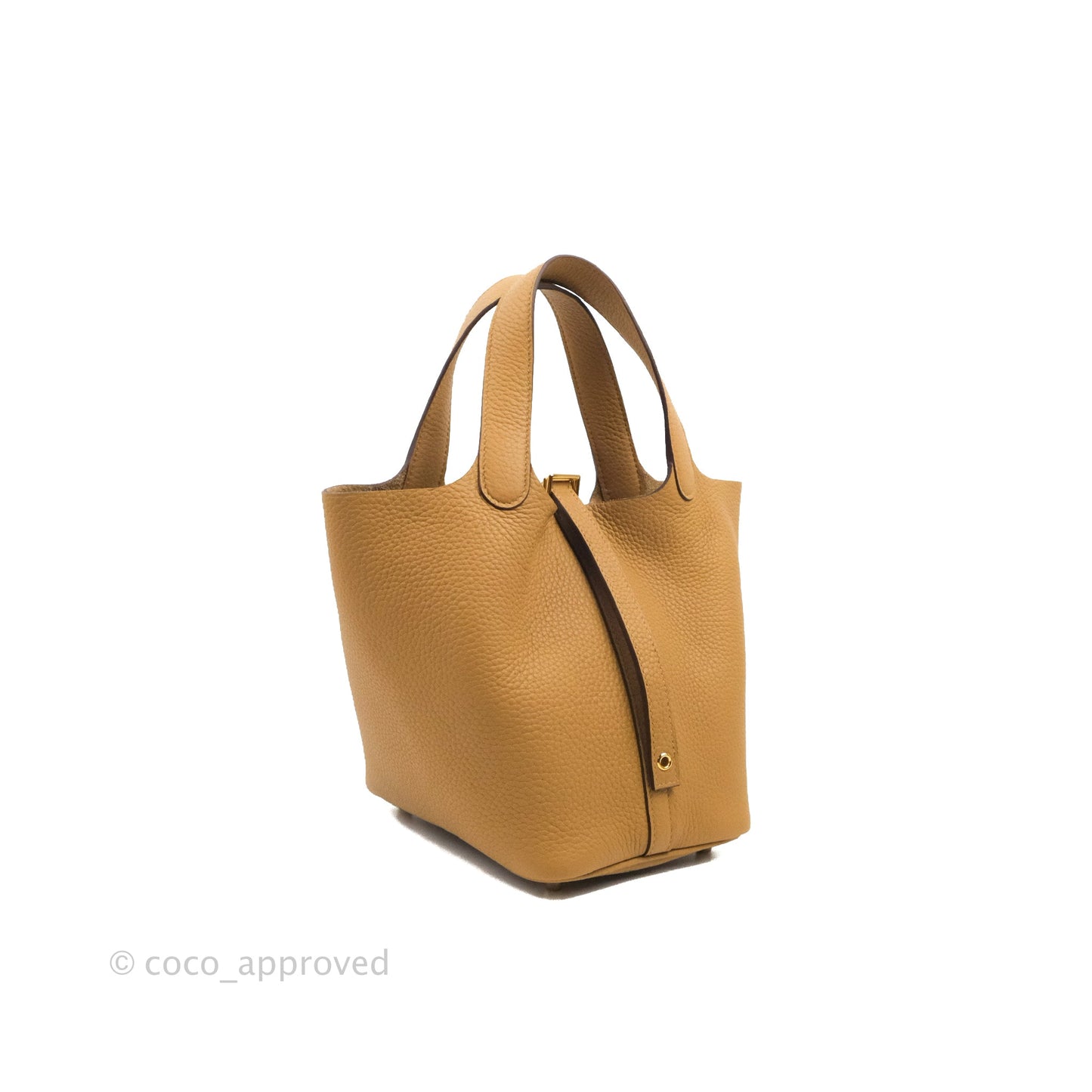 Hermès Picotin Lock 18 Clemence Biscuit 48 Gold Hardware