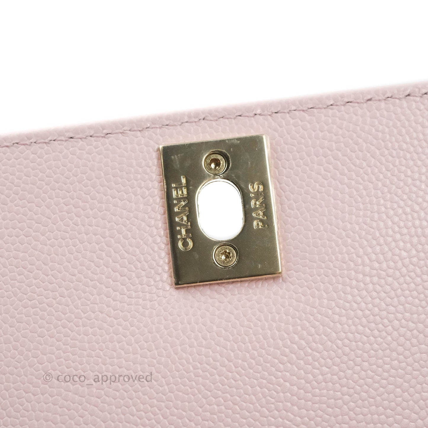 Chanel Mini Coco Handle Quilted Light Pink Caviar Gold Hardware
