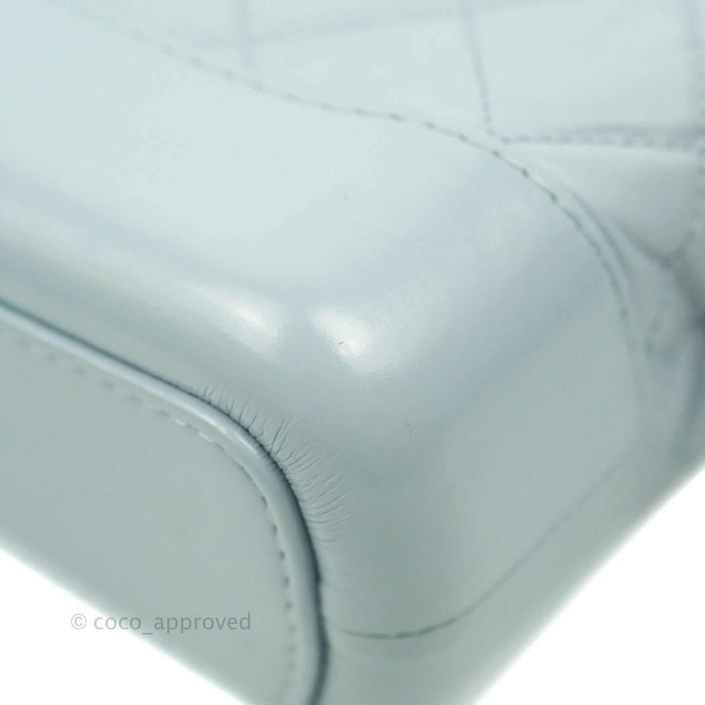 Chanel Small Gabrielle Hobo Light Blue Grey Aged Calfskin Mixed Hardware