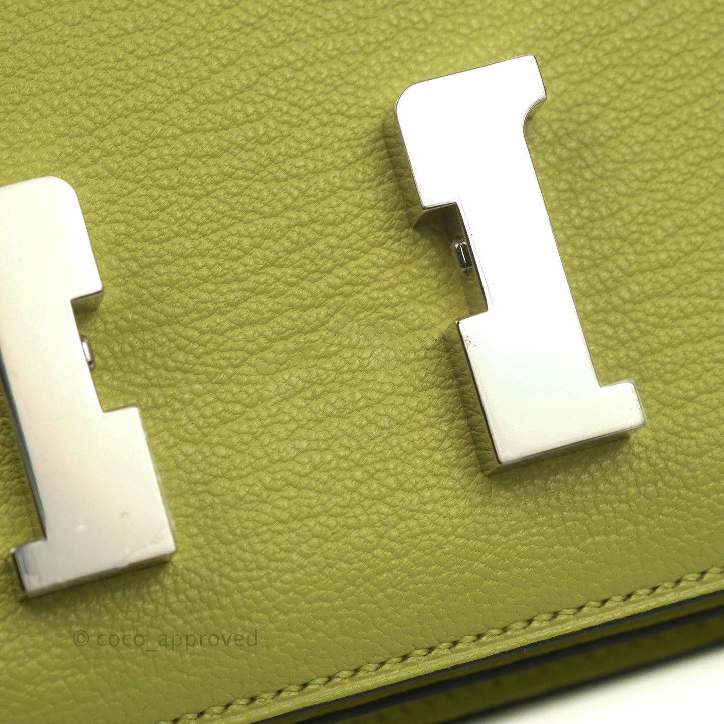Hermès Constance Mini 18cm R9 Jaune Bourgeon Chevre Mysore Palladium Hardware