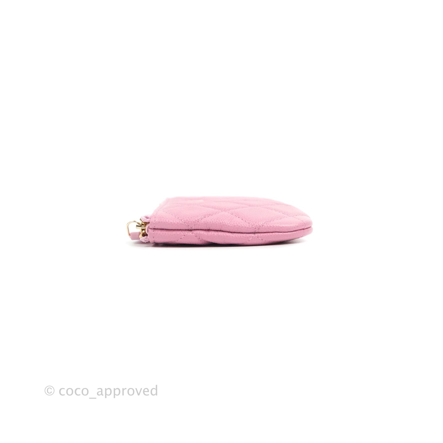 Chanel Quilted Mini O Case Light Pink Caviar Gold Hardware