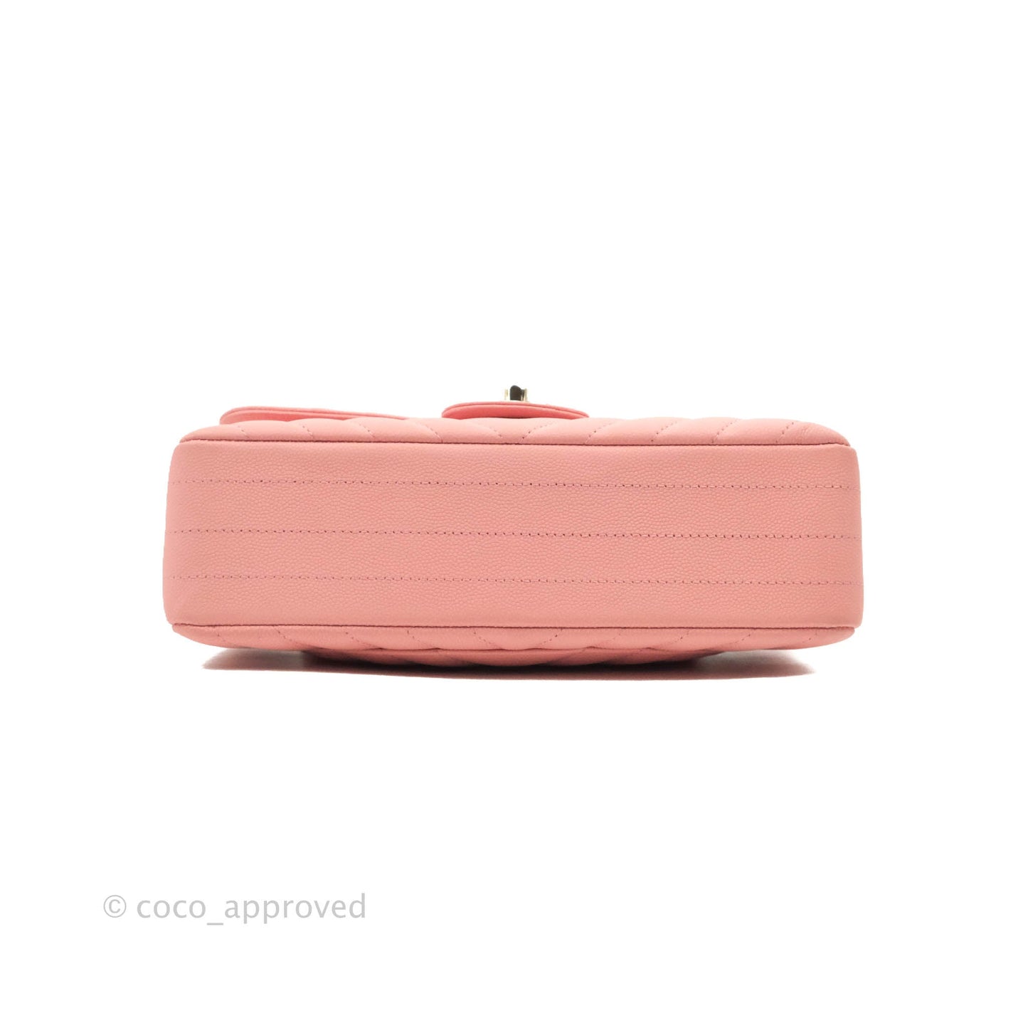 Chanel Classic Chevron S/M Small Double Flap Pink Caviar Gold Hardware