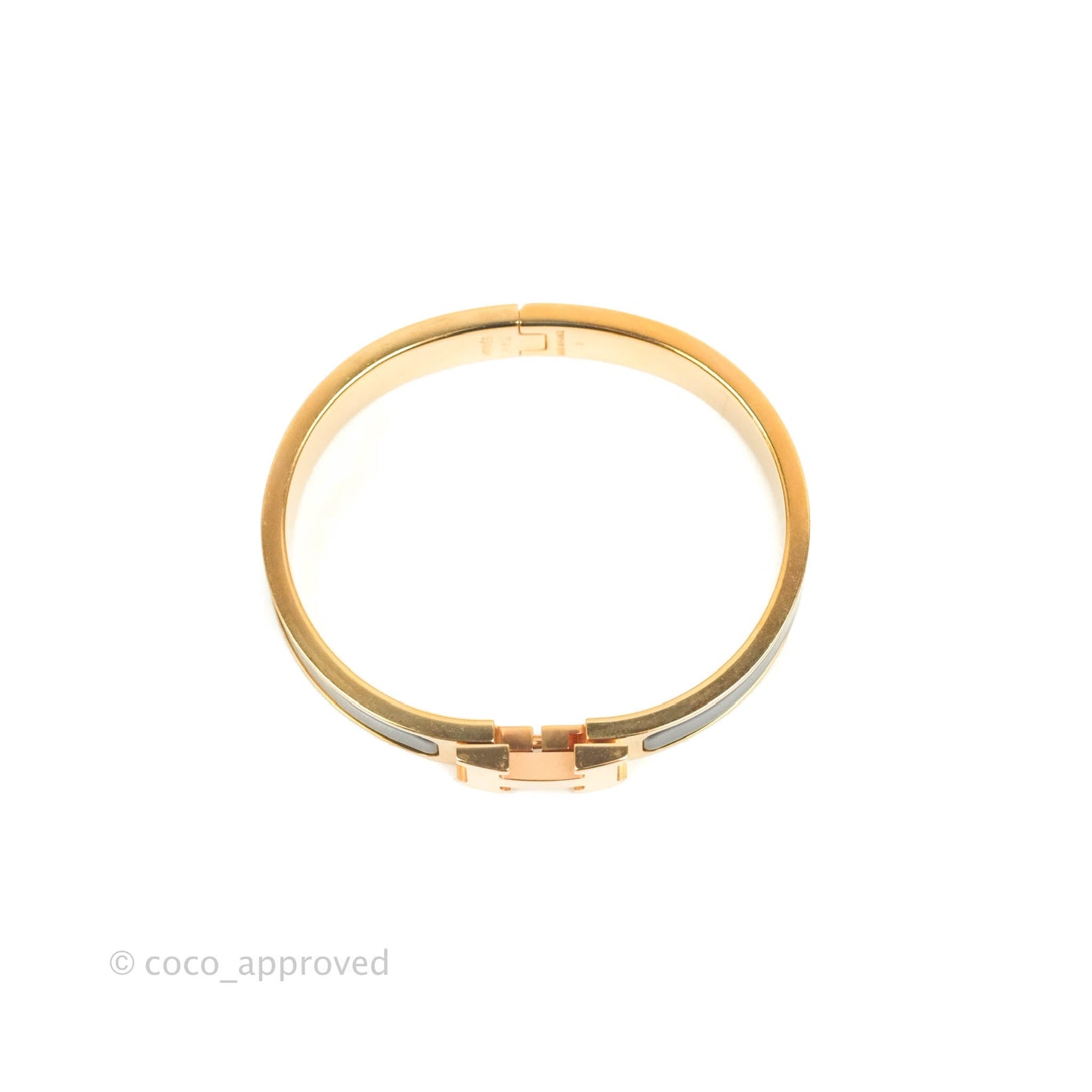 Hermès Clic H Bracelet Black Rose Gold PM