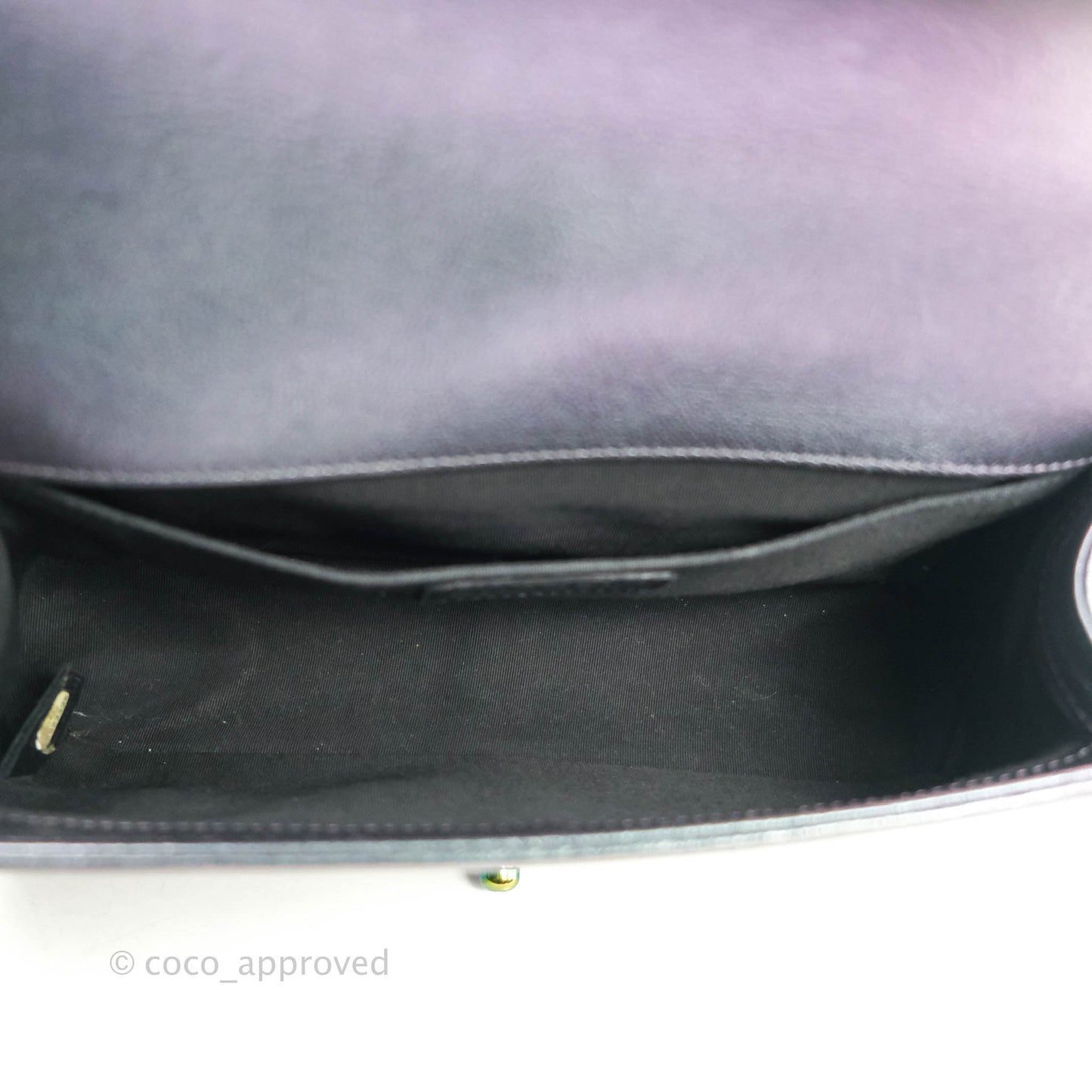 Chanel Medium Boy Bag Iridescent Purple Calfskin Mermaid Rainbow Hardware