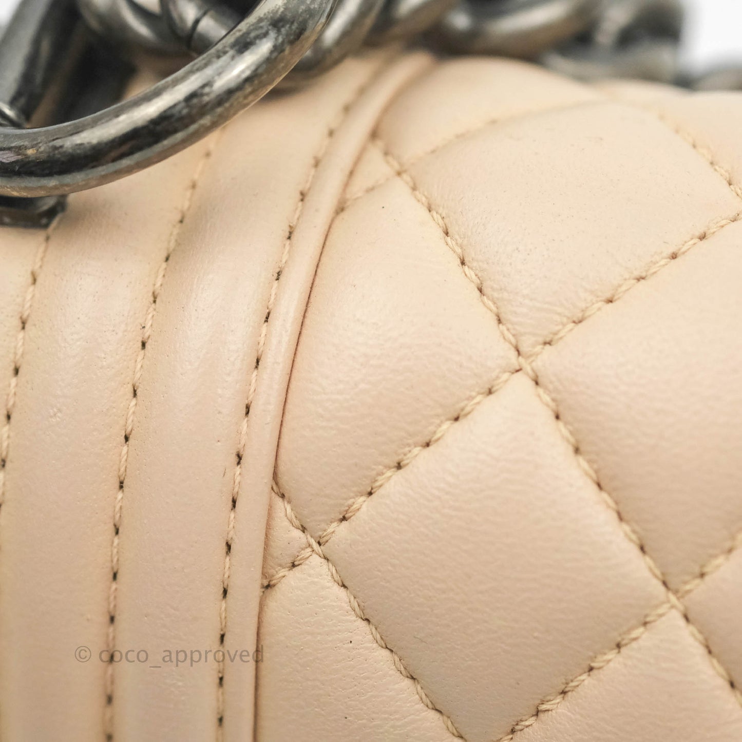 Chanel Boy Small Light Beige Pink Calfskin Ruthenium Hardware