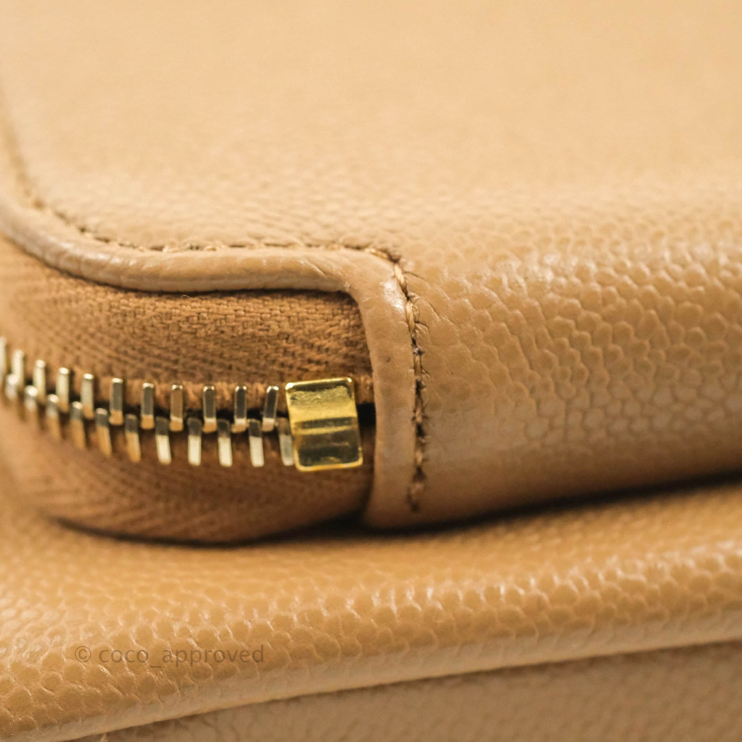 Chanel Quilted Medium Business Affinity Flap Caramel Dark Beige Caviar Gold Hardware