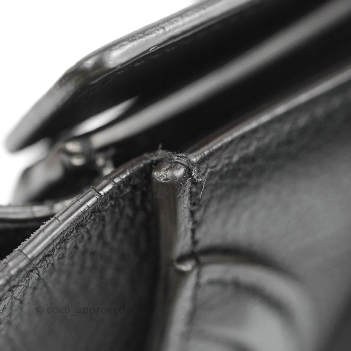 Celine Nano Luggage Black Drummed Calfskin Silver Hardware