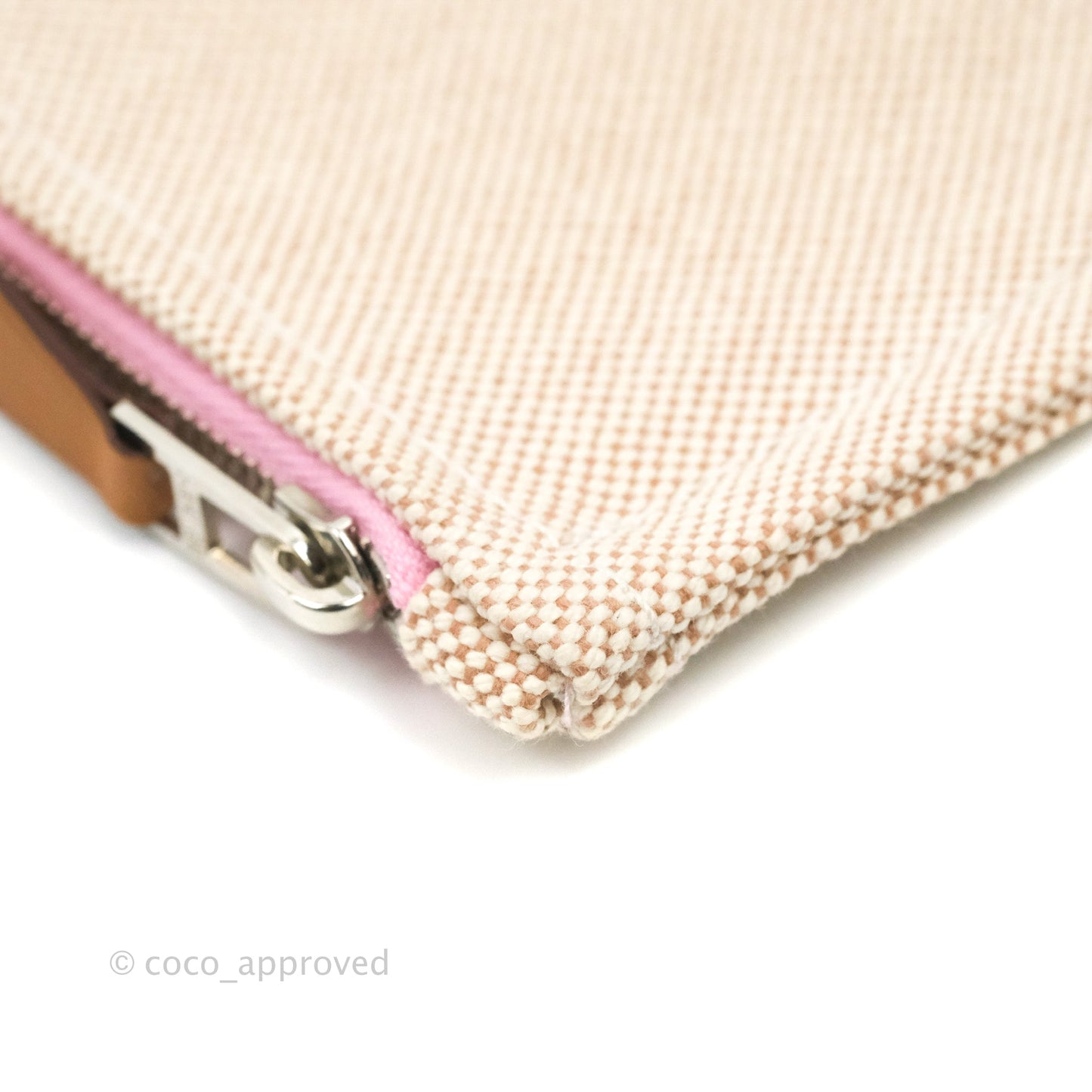 Hermès Small Bain New Yachting Pouch Cotton Pink