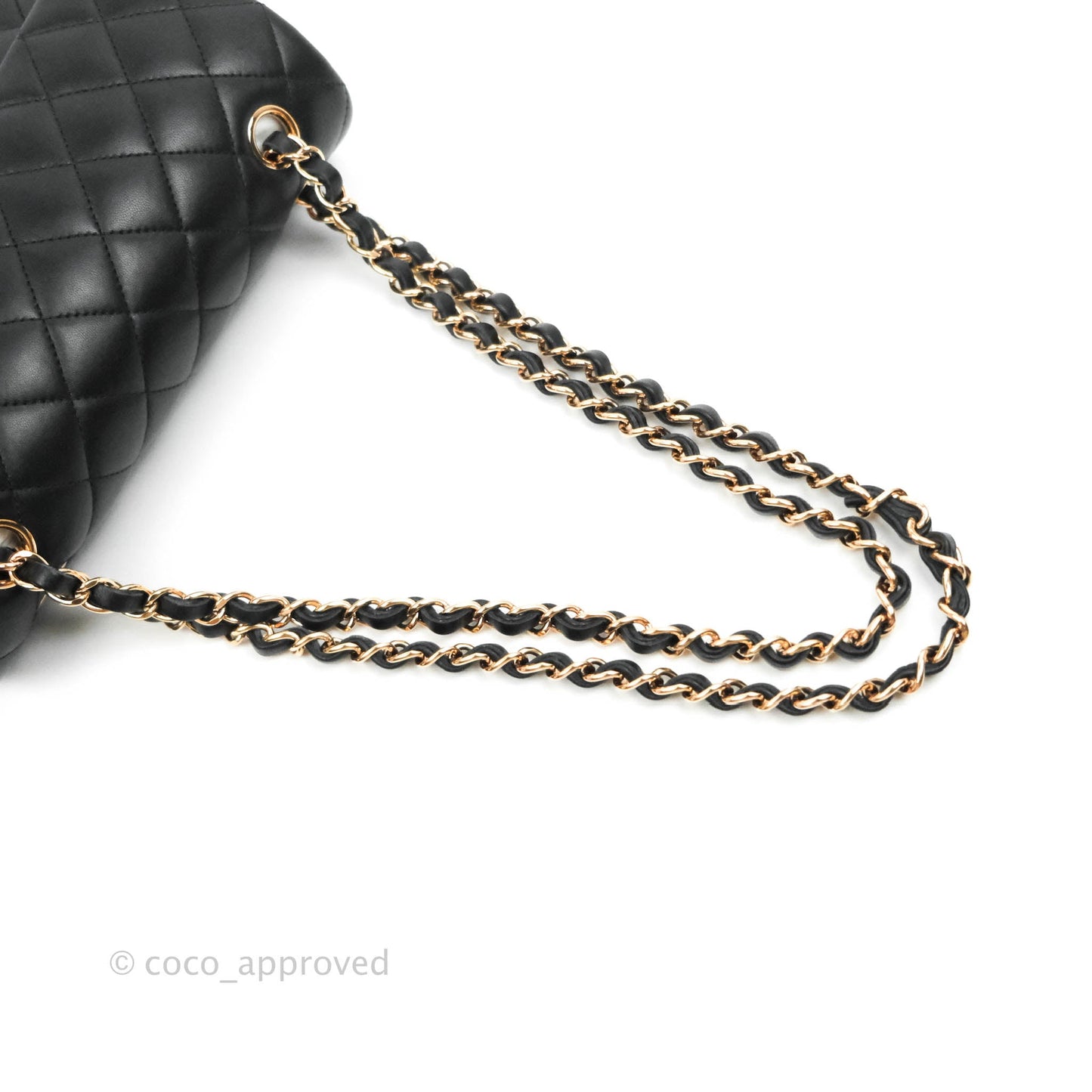 Chanel Classic Small S/M Flap Black Lambskin Rose Pink-Gold Hardware