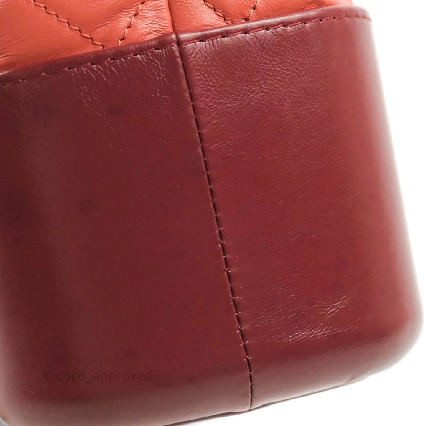 Chanel Large Gabrielle Hobo Red Aged Calfskin Mixed Hardware