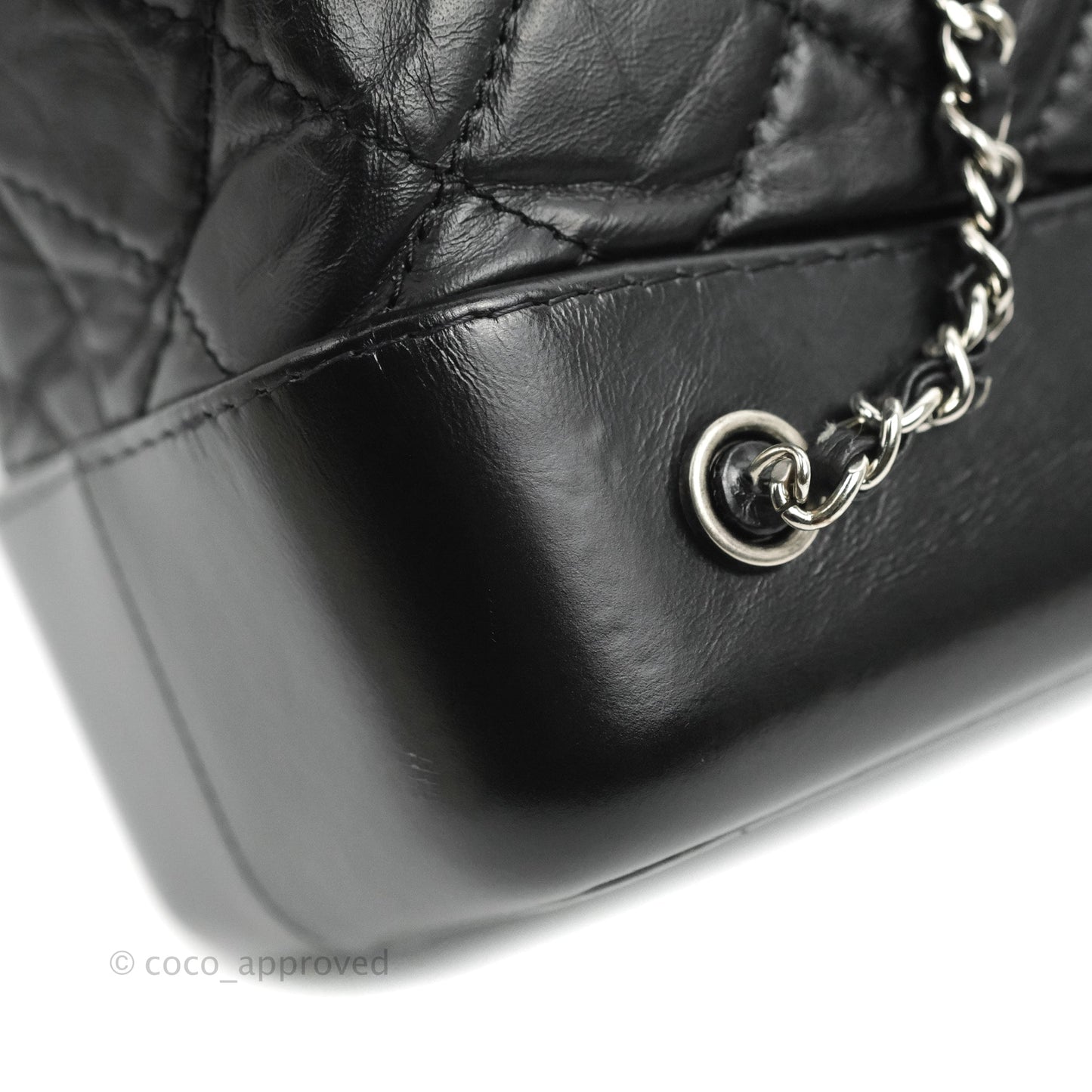 Chanel Medium Gabrielle Backpack Black Aged Calfskin