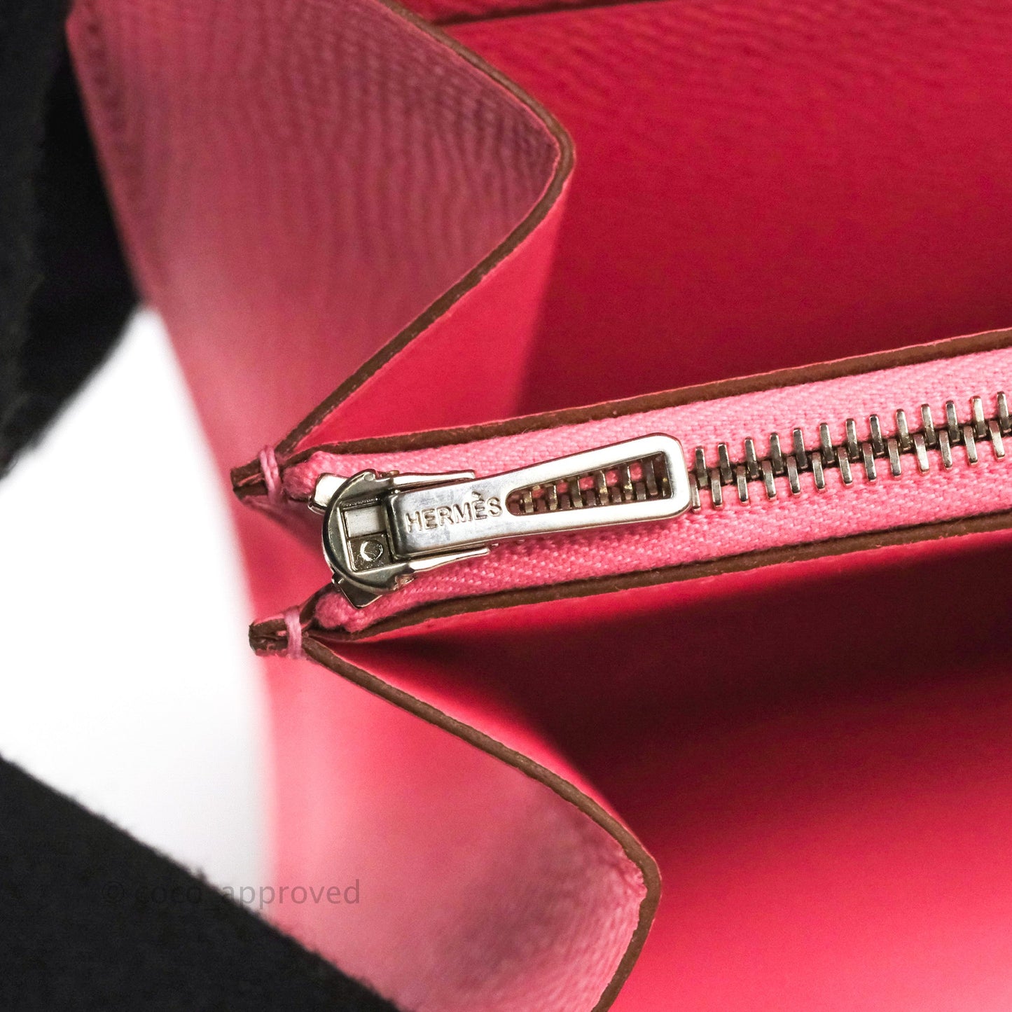 Hermès Constance Short Wallet Rose Azalee Epsom Silver Hardware