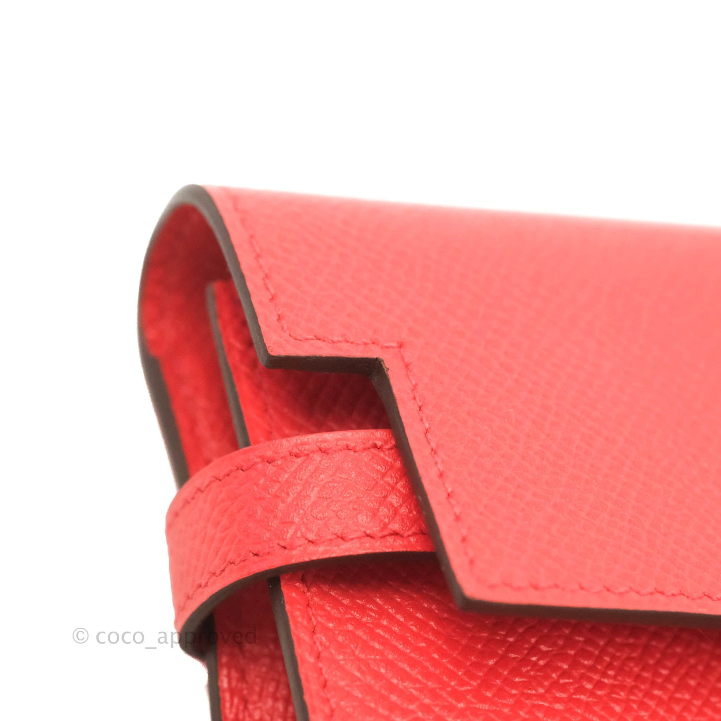 Hermès Kelly Wallet Red Epsom Palladium Hardware