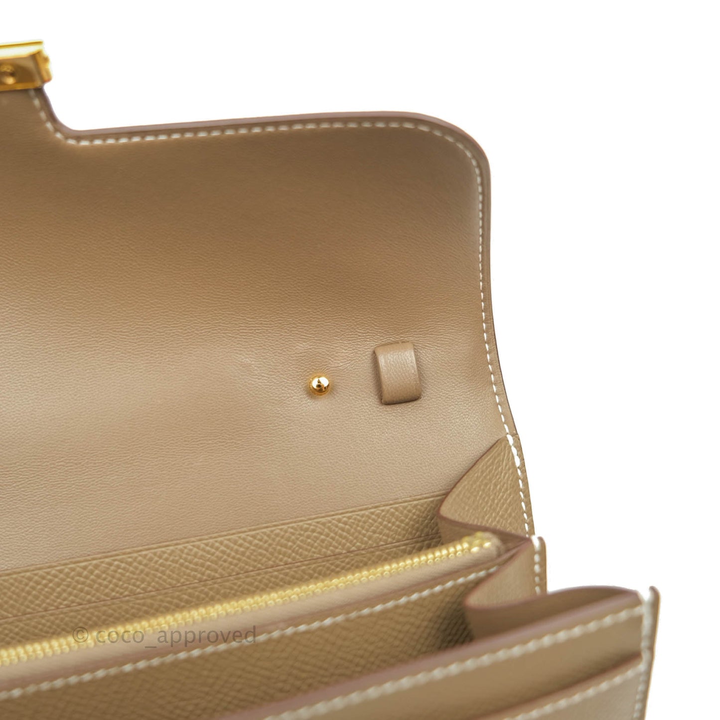 Hermès Constance Long To Go Wallet Epsom Gold Hardware