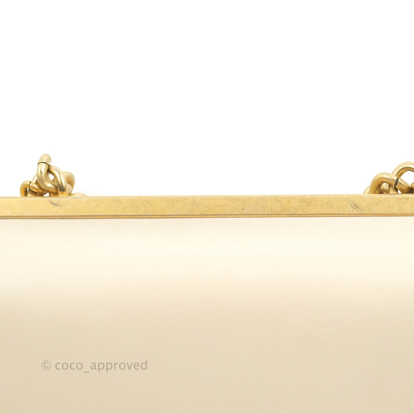 Chanel Small Flat Quilted Coco Luxe Flap Bag Light Beige Aged Gold Hardware