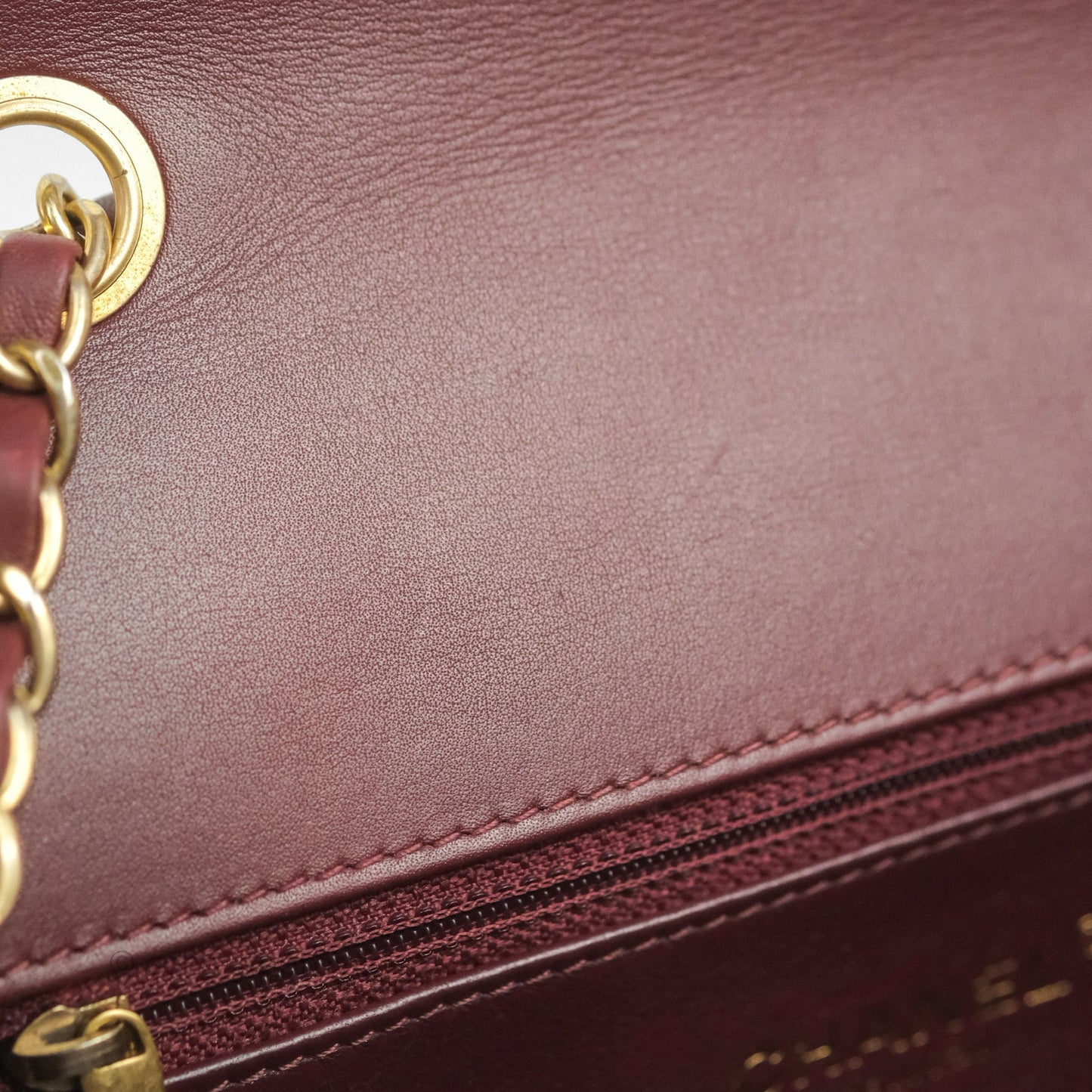 Chanel Quilted Medium CC Filigree Flap Burgundy Black Caviar