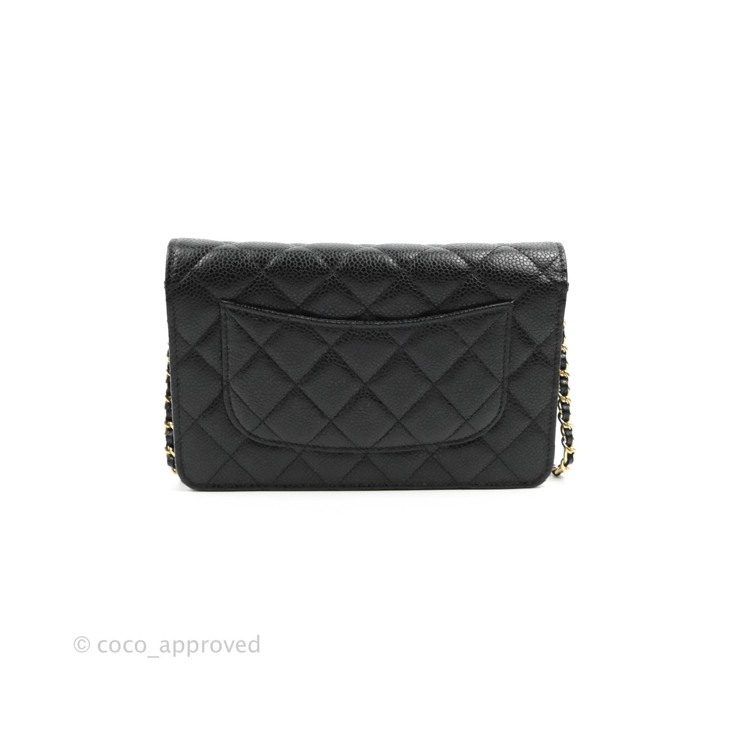 Chanel Quilted Classic WOC Black Caviar Gold Hardware