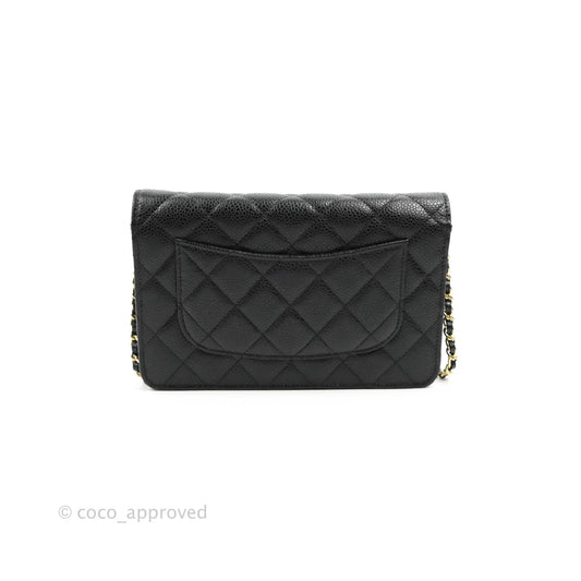 Chanel Quilted Classic WOC Black Caviar Gold Hardware