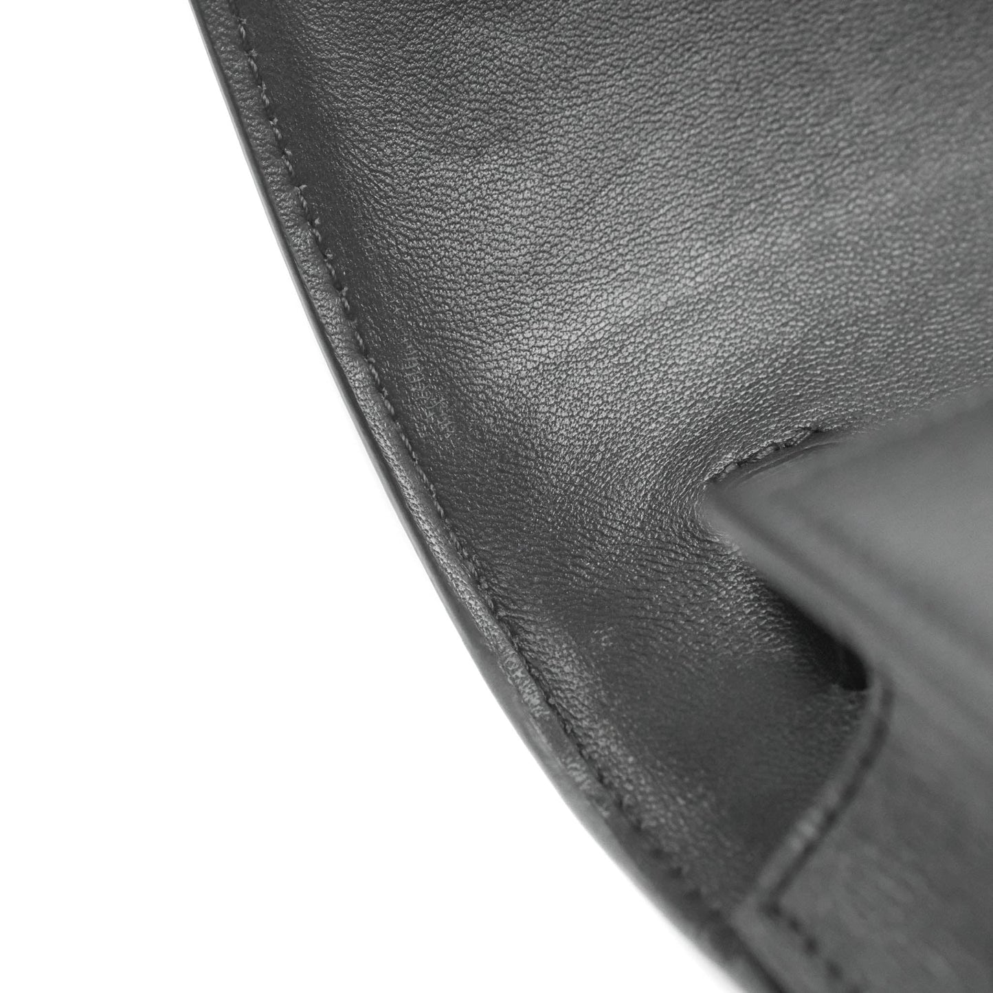 Celine Medium Classic Box Flap Dark Grey Liege Calfskin