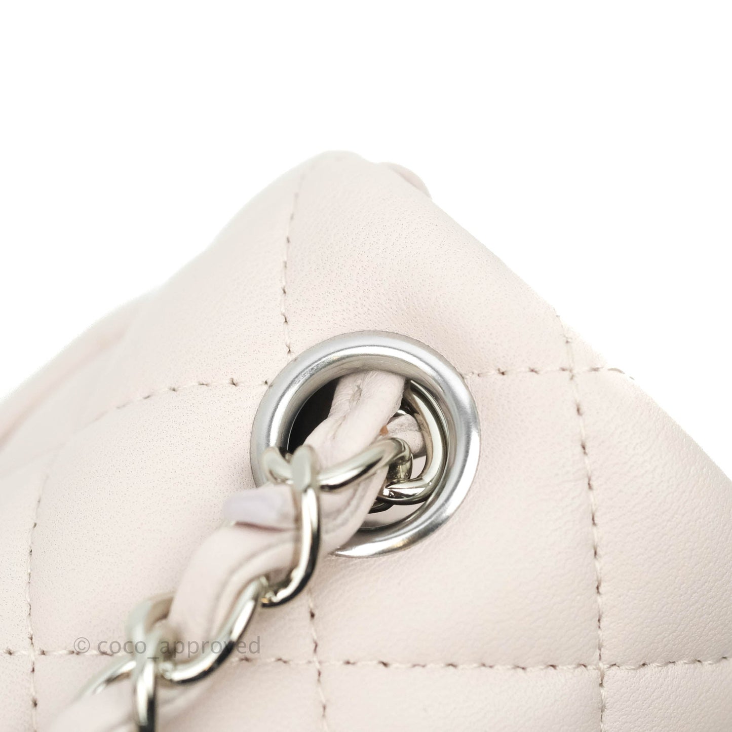 Chanel Mini Square Quilted Pale Lilac Silver Hardware