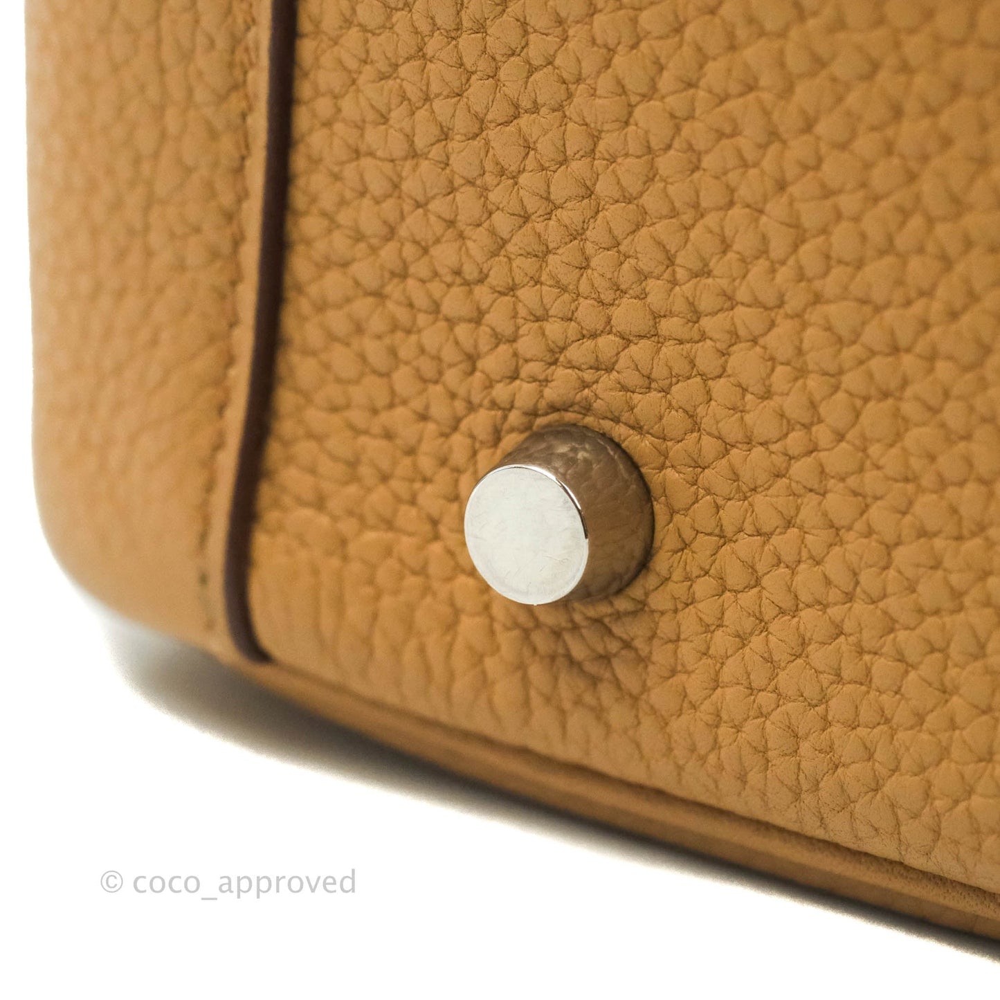 Hermès Lindy 30 Tabac Camel TC Palladium Hardware