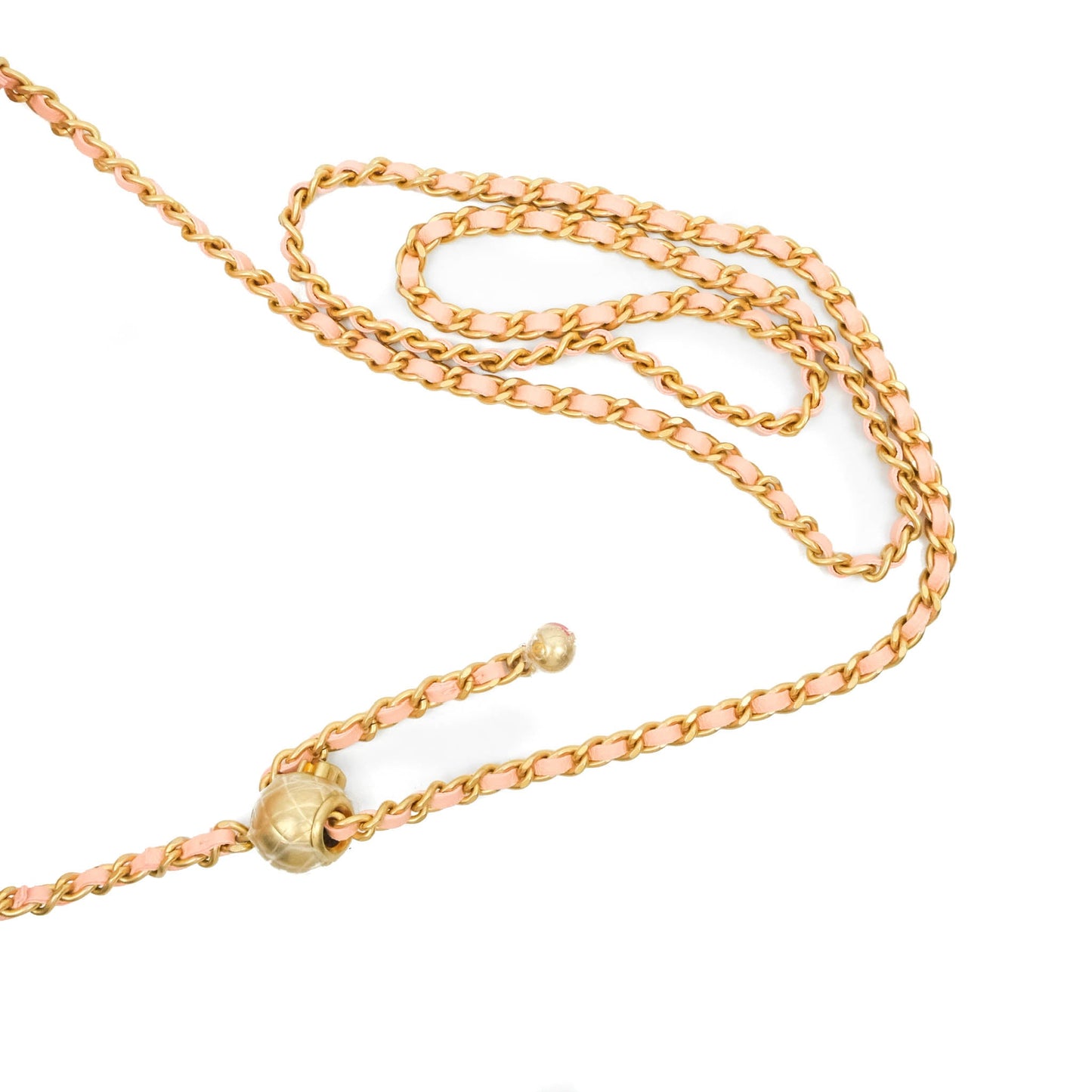 Chanel Quilted Pearl Crush Wallet on Chain WOC Light Pink Lambskin Aged Gold Hardware