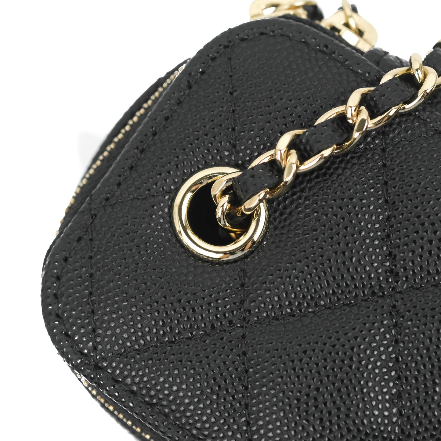 Chanel Mini Vanity With Chain Black Caviar Gold Hardware