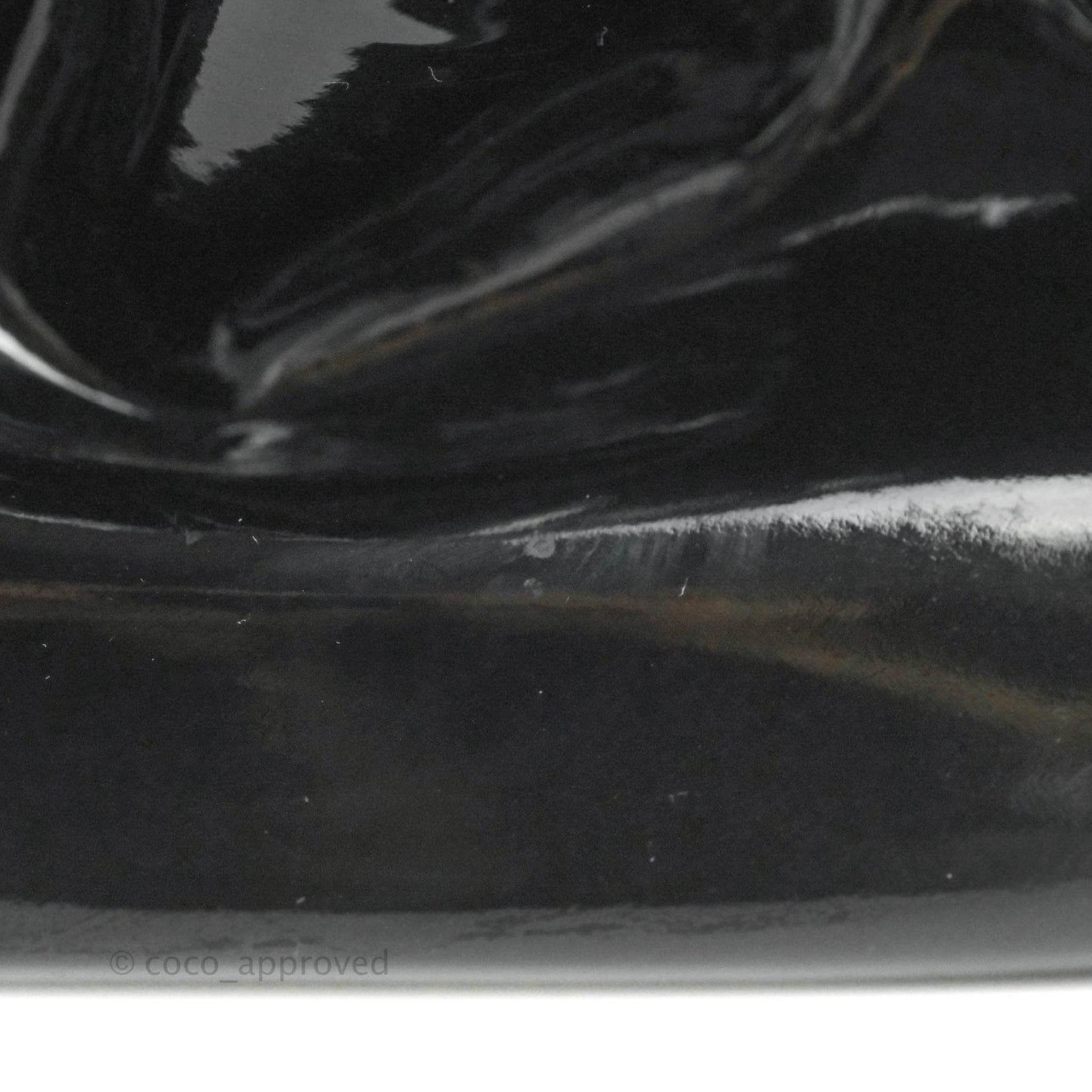Chanel Mademoiselle Medium Bowling Black Patent Leather Silver Hardware