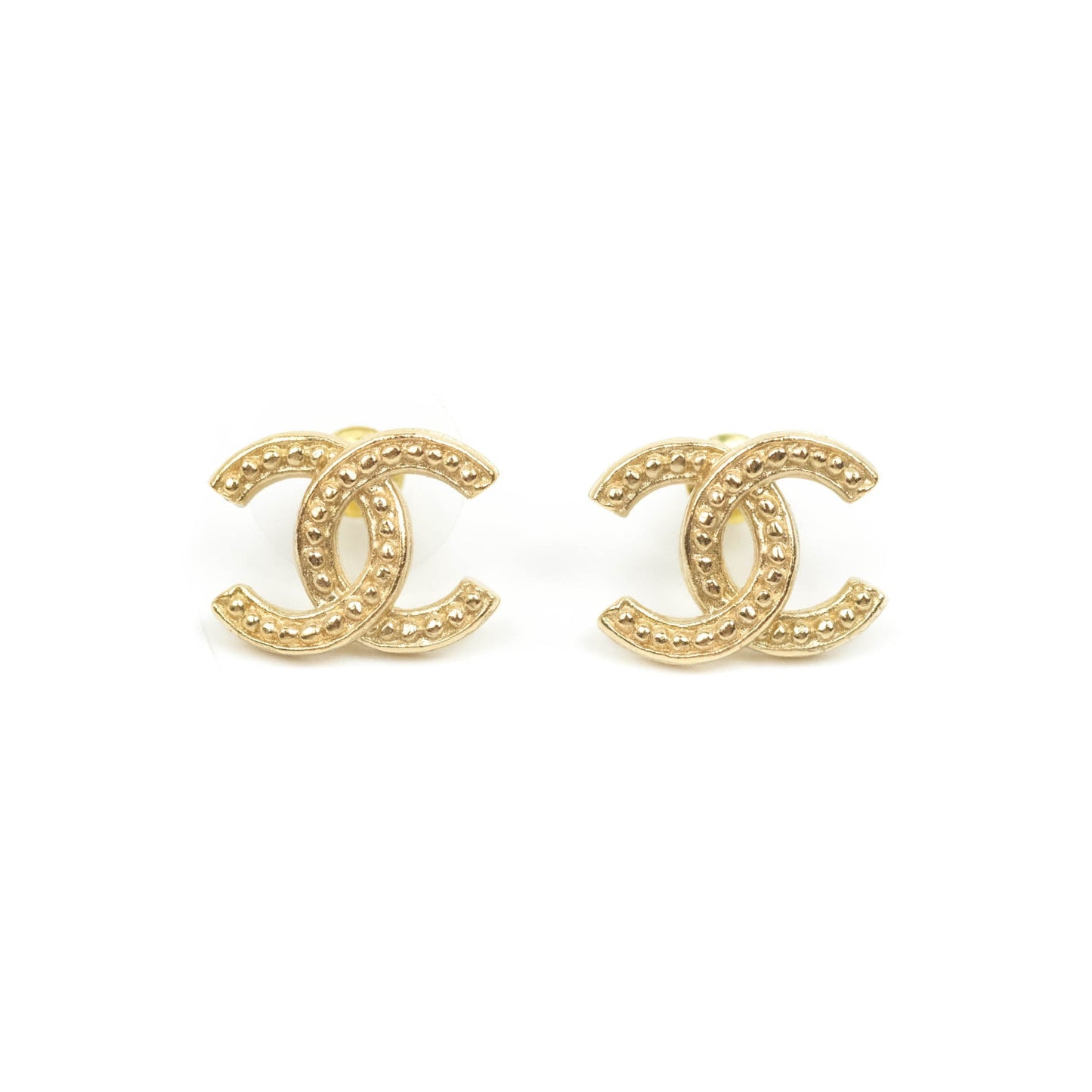 Chanel CC Earrings Gold Tone 21P