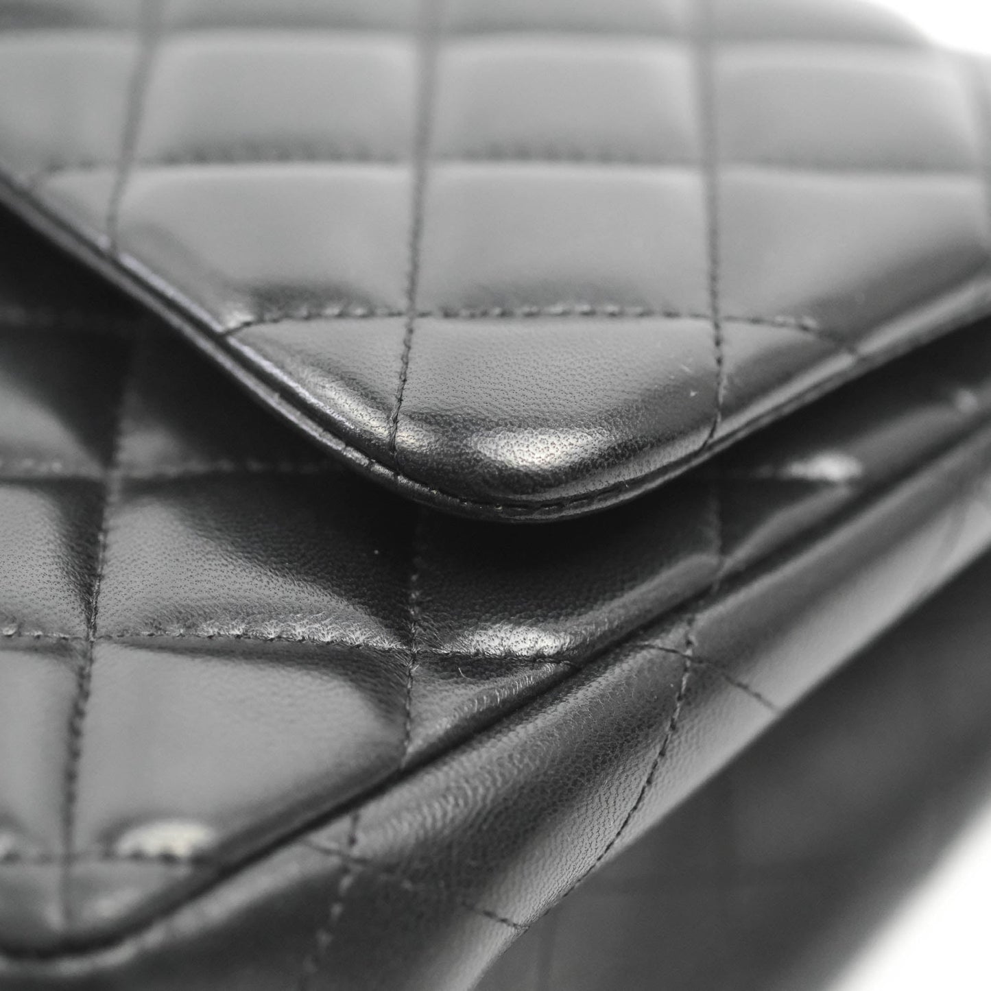 Chanel Jumbo Double Flap Black Lambskin Silver Hardware⁣⁣