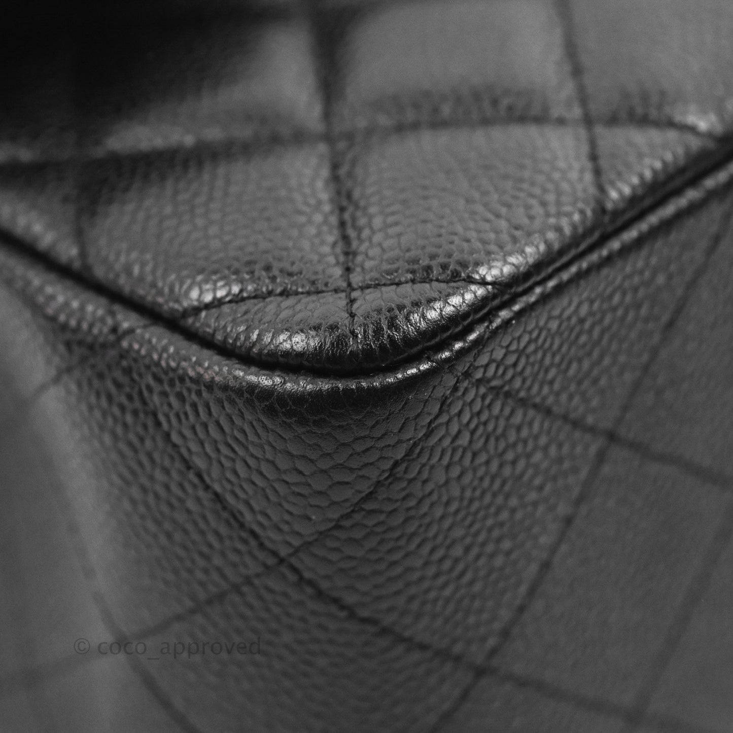 Chanel Jumbo Double Flap Black Caviar Silver Hardware⁣⁣