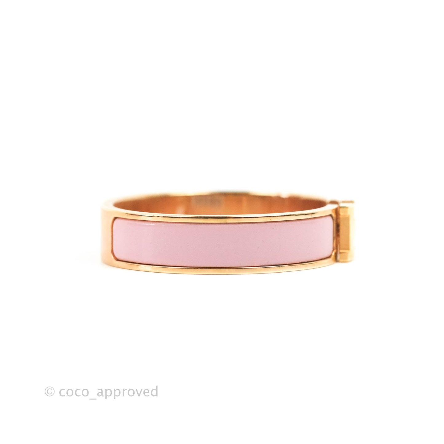 Hermès Clic H Bracelet Pink Nacarat Rose Gold PM
