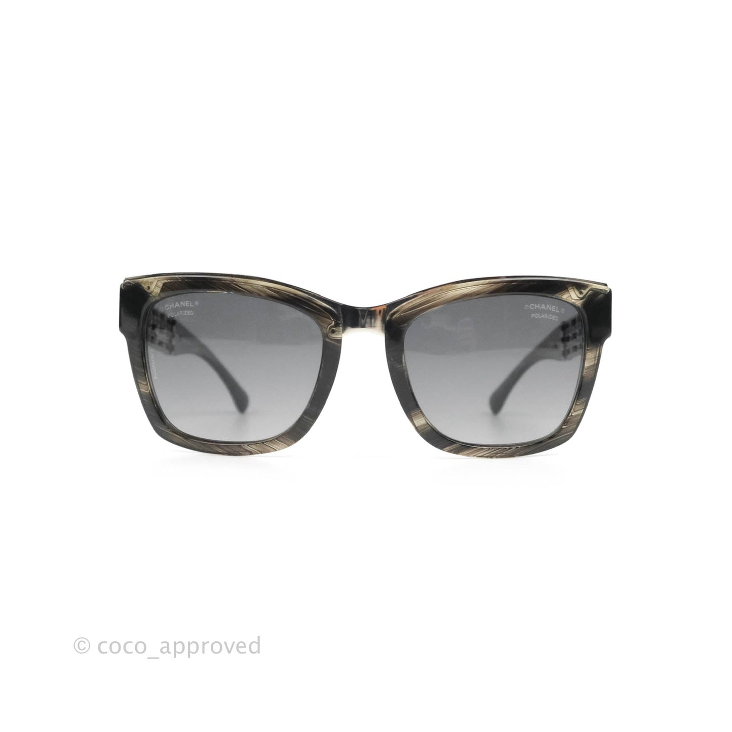 Chanel Square Chain Sunglasses 5362-Q Shaded Black