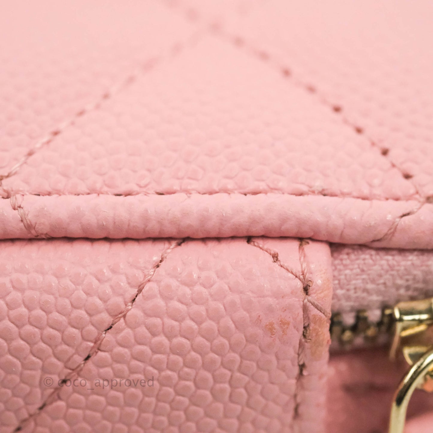 Chanel Classic Vanity With Chain Pink Caviar Gold Hardware