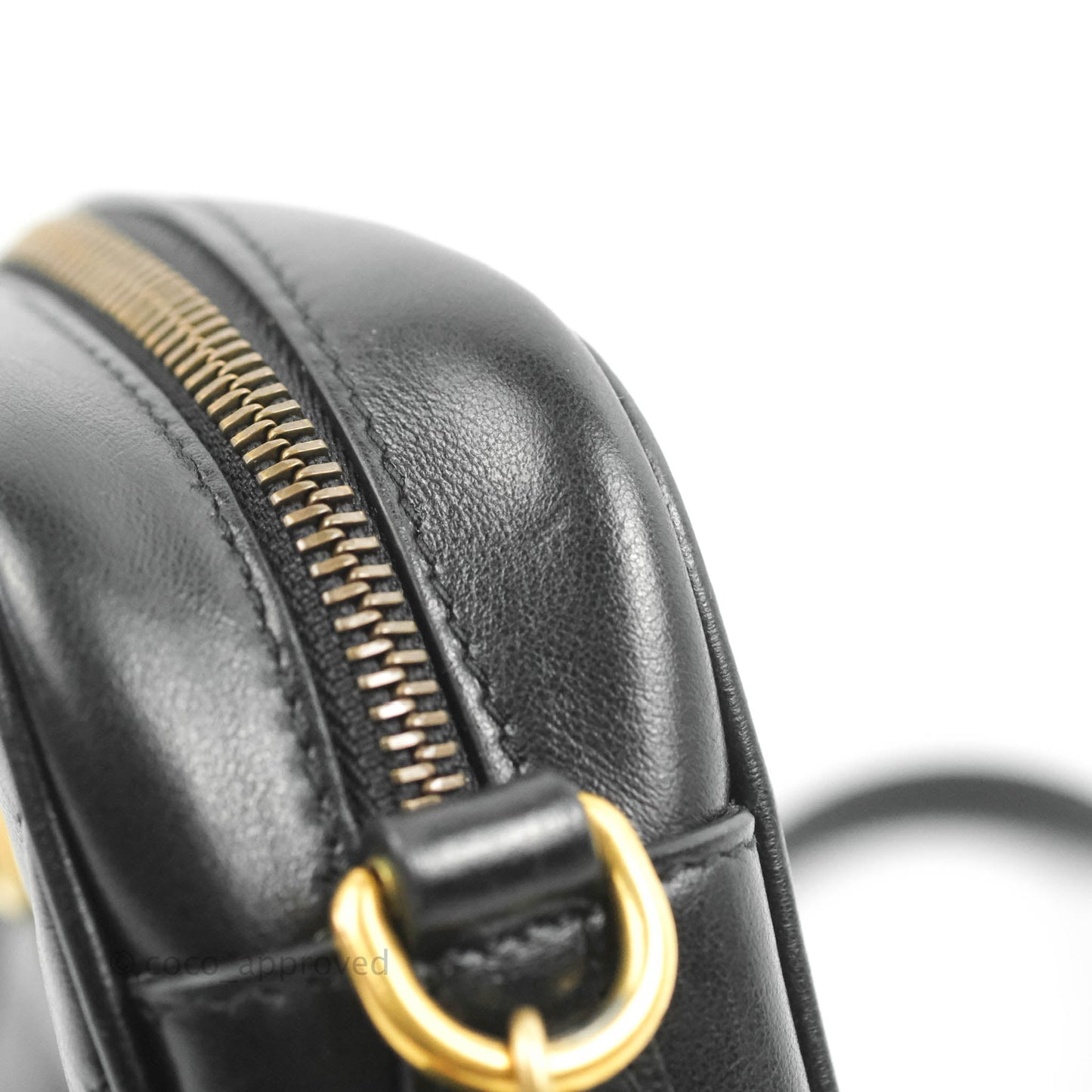 Gucci Mini Matelasse GG Marmont Camera Bag Black Calfskin Gold Hardware