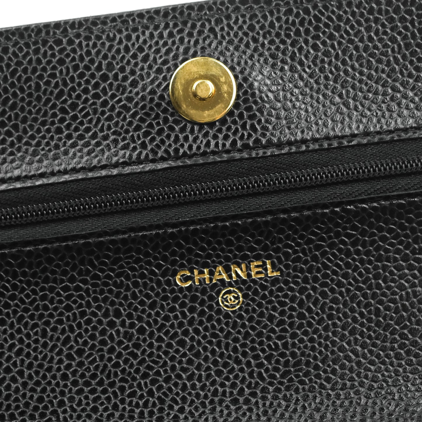 Chanel Quilted Classic WOC Black Caviar Gold Hardware