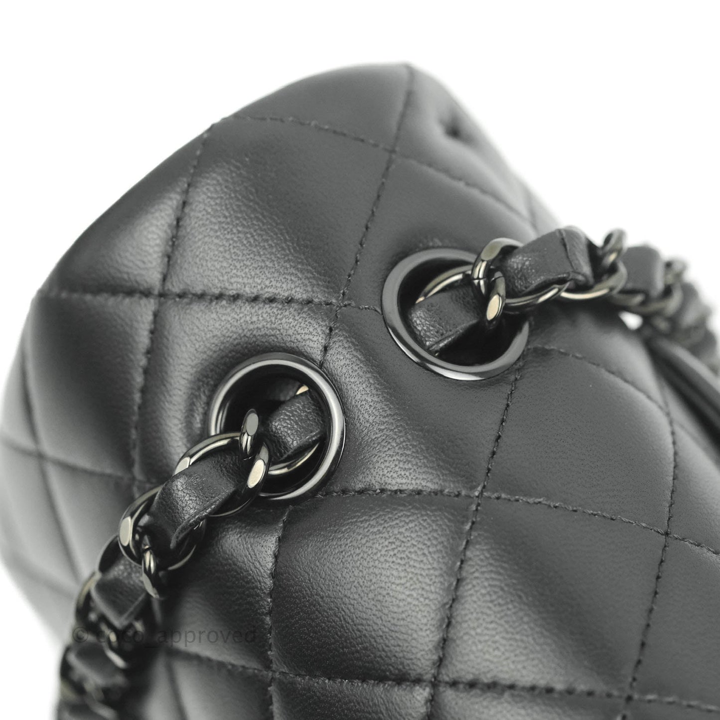 Chanel Classic Quilted M/L Medium Double Flap So Black Lambskin