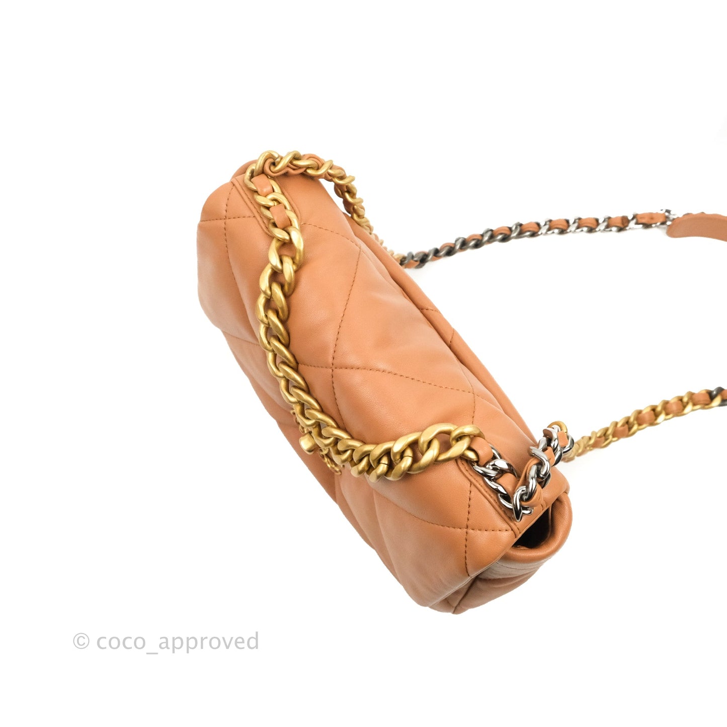 Chanel 19 Small Caramel Dark Beige Lambskin Mixed Hardware 21K
