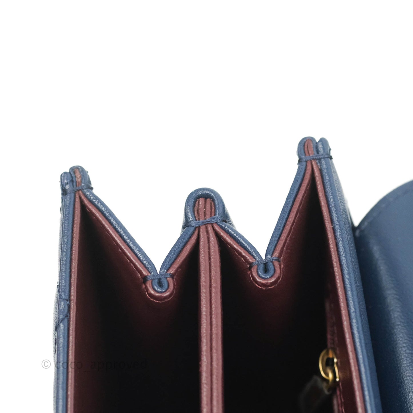 Chanel Beauty Lock Flap Bag Navy Sheepskin Aged Gold Hardware