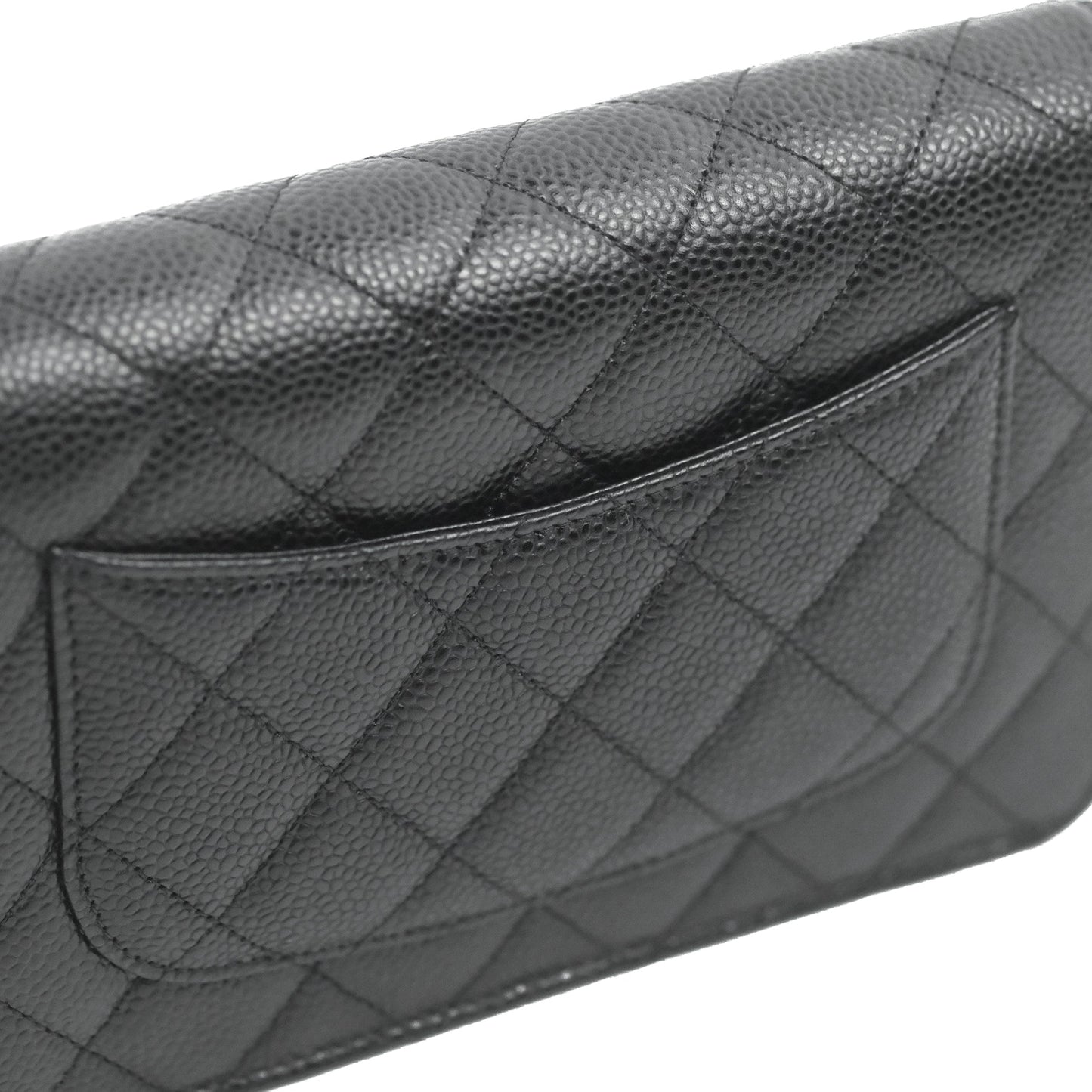 Chanel Quilted CC Chain Wallet on Chain WOC Black Caviar Gold Hardware