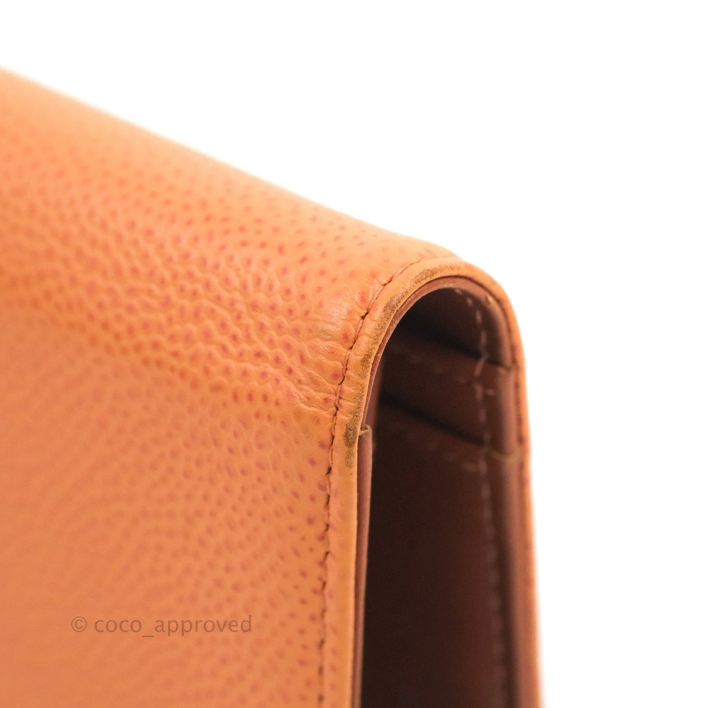 Chanel Yen Wallet Orange Claire Grained Calfskin