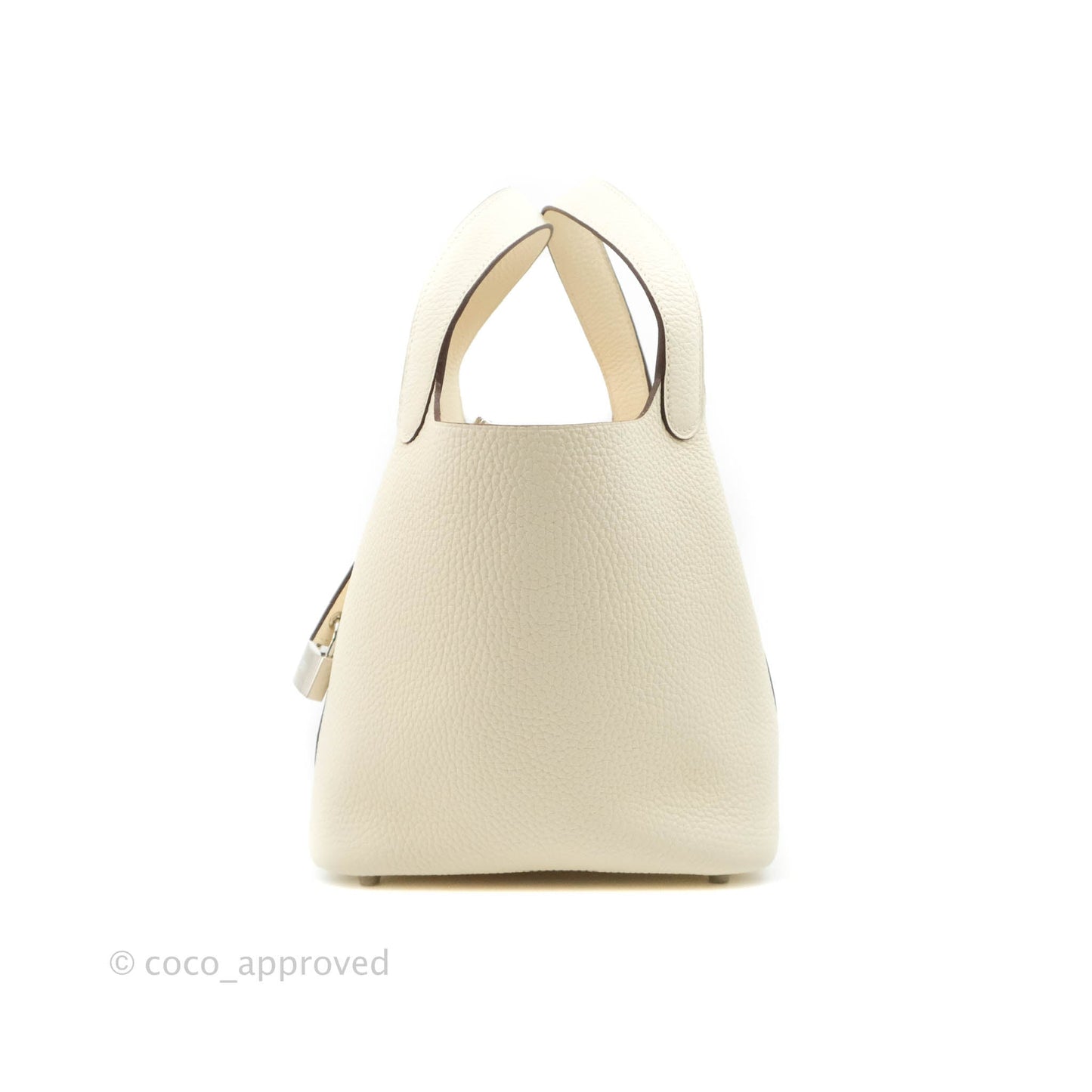 Hermès Clemence Picotin Lock 18 Nata Silver Hardware
