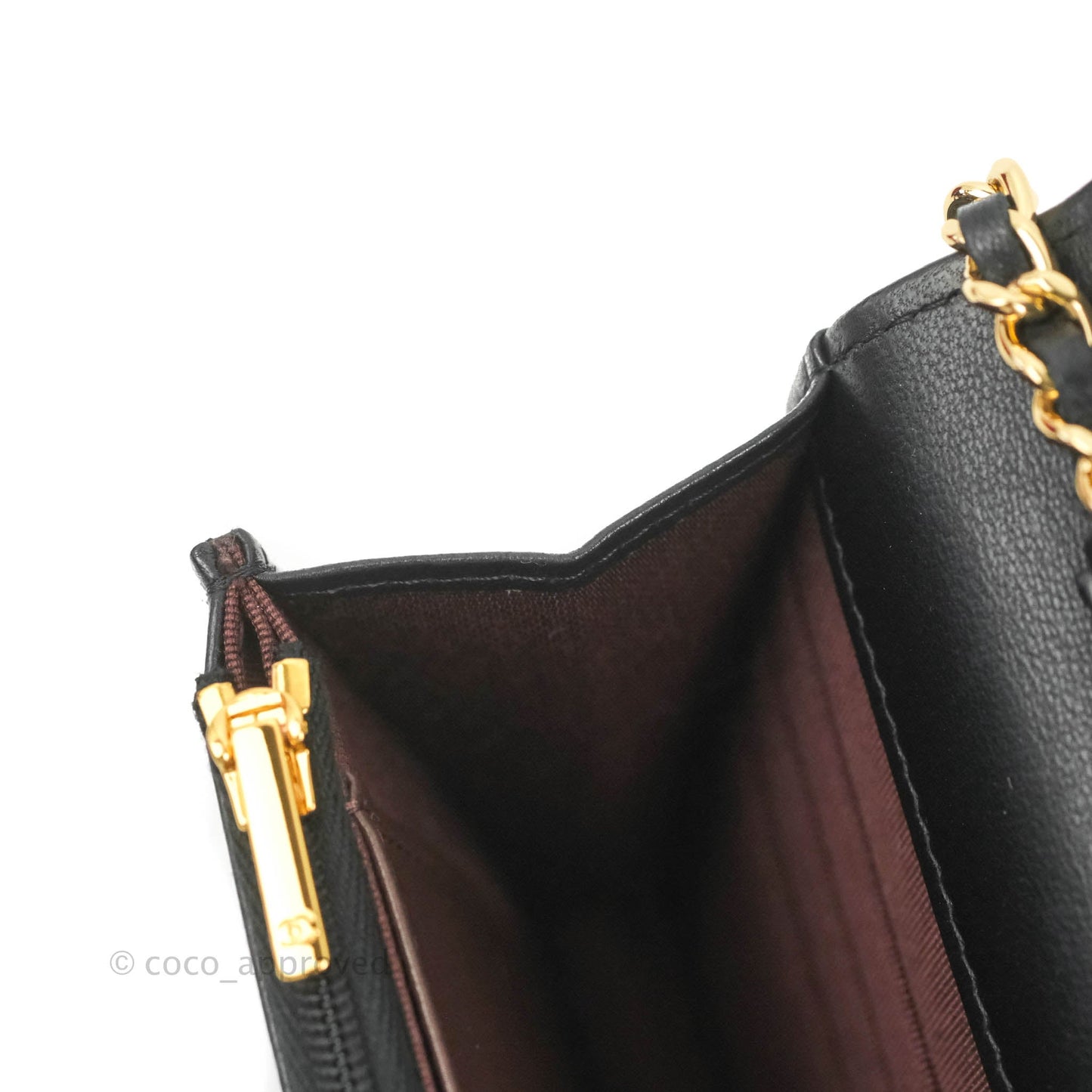 Chanel Quilted Classic WOC Black Lambskin Gold Hardware